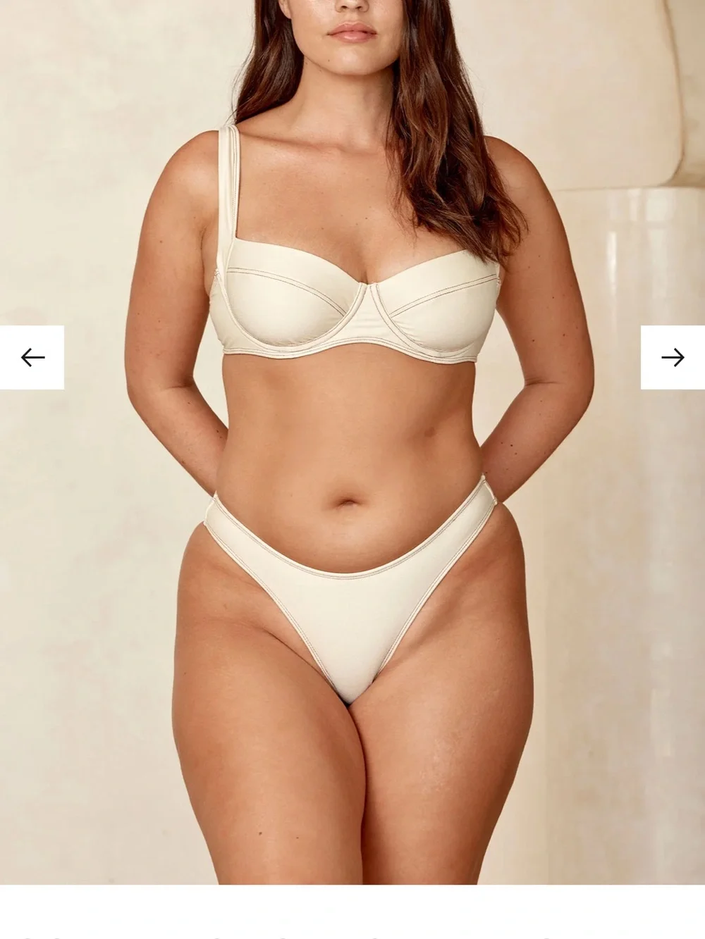 Monday Swimwear Byron Bottom in Champagne Denim